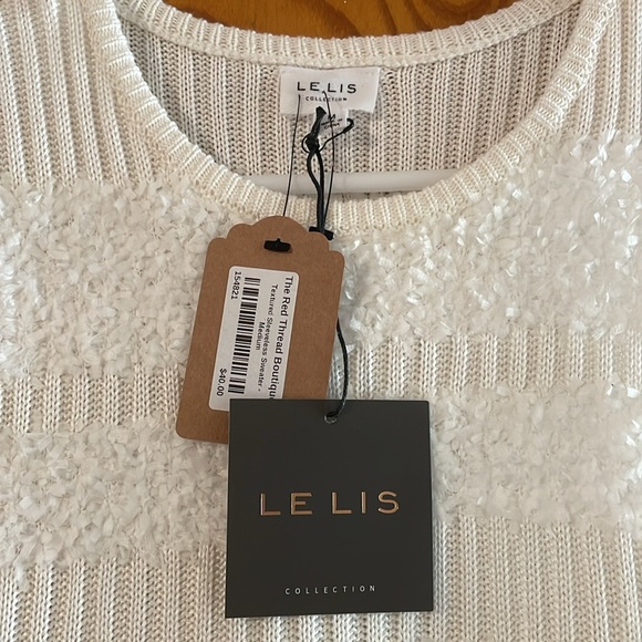 NWT Le Lis Cropped Sleeveless Textured Sweater - Picture 4 of 7